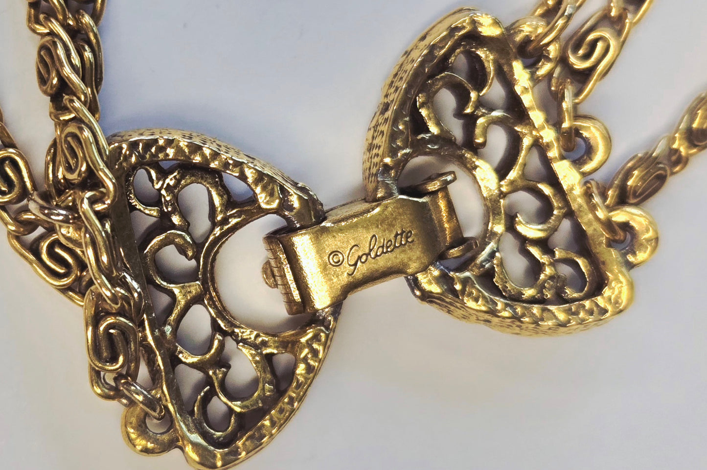 Vintage Goldette triple strand necklace