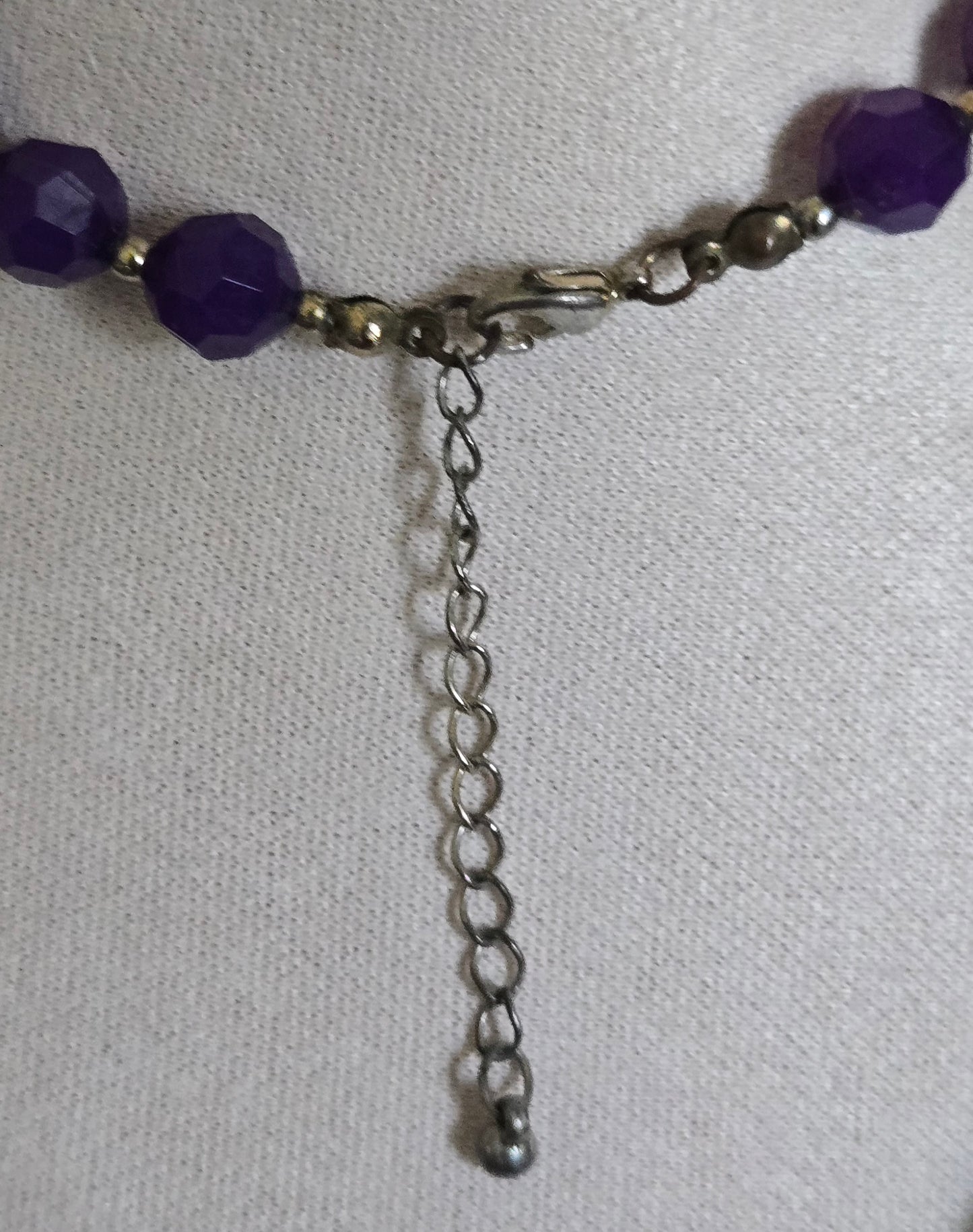 Chunky purple beaded statement necklace