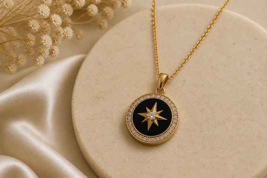 Vintage Starburst Medallion Necklace